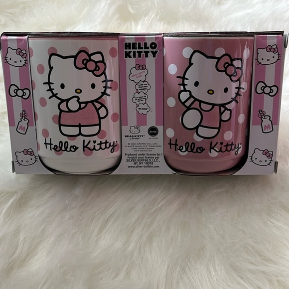 🆕 Hello Kitty Ceramic Tea Cup Set 12 Oz each Pink - Picture 2 of 4